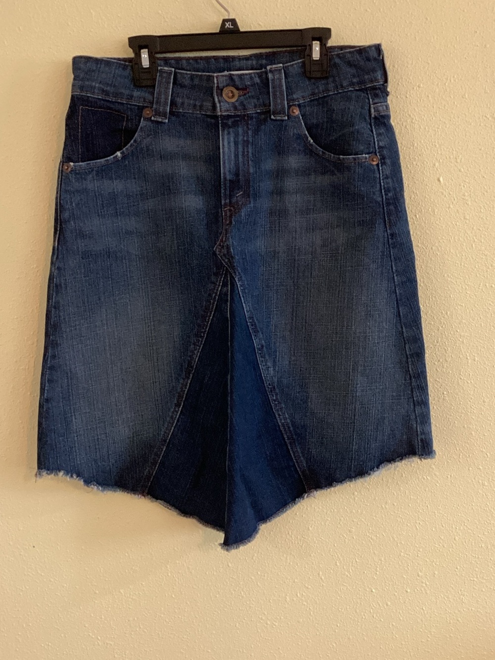 Levi's Dark Blue Denim Asymmetric Skirt